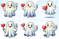 Valentine's Day Ghost Clipart Bundle - CraftNest - Digital Crafting and Art