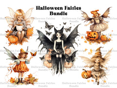 Halloween Fairies Clipart - CraftNest