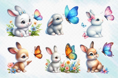 Bunny And Butterfly Clipart Bundle 2 - CraftNest - Digital Crafting and Art