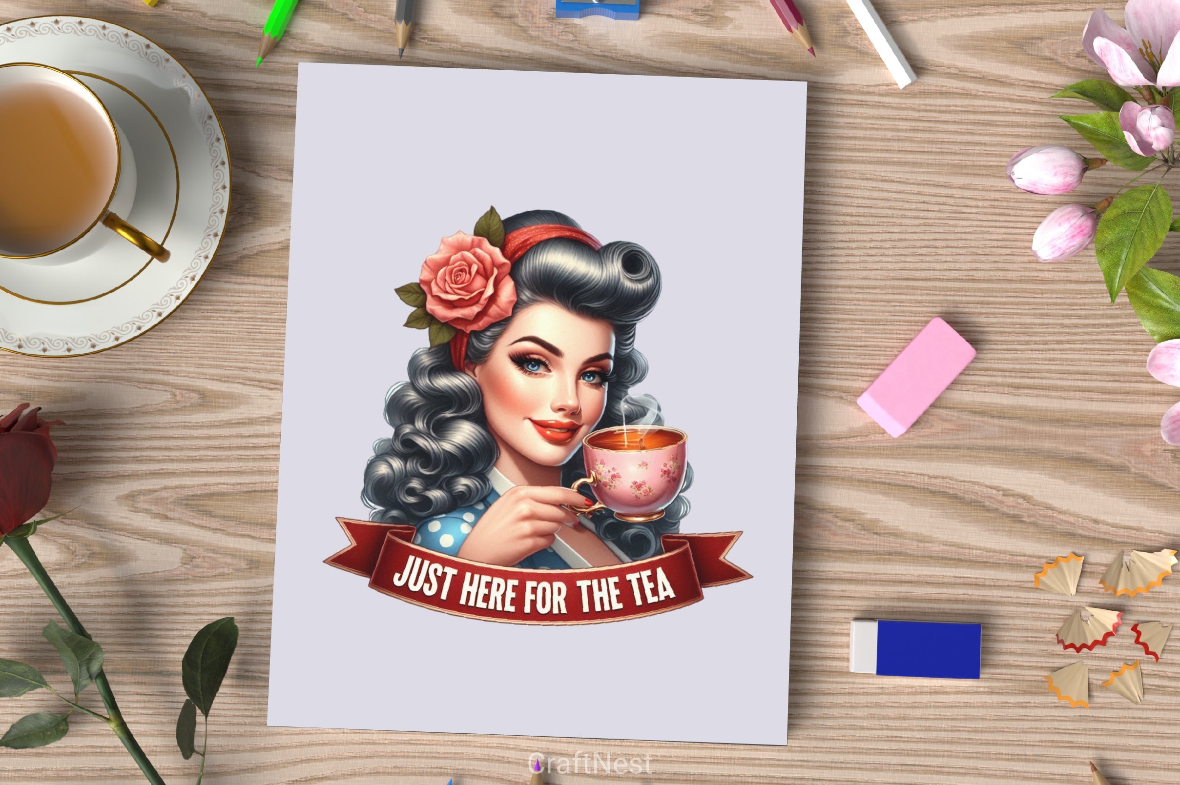 Just Here For The Tea Clipart Bundle 2 - CraftNest - Digital Crafting and Art