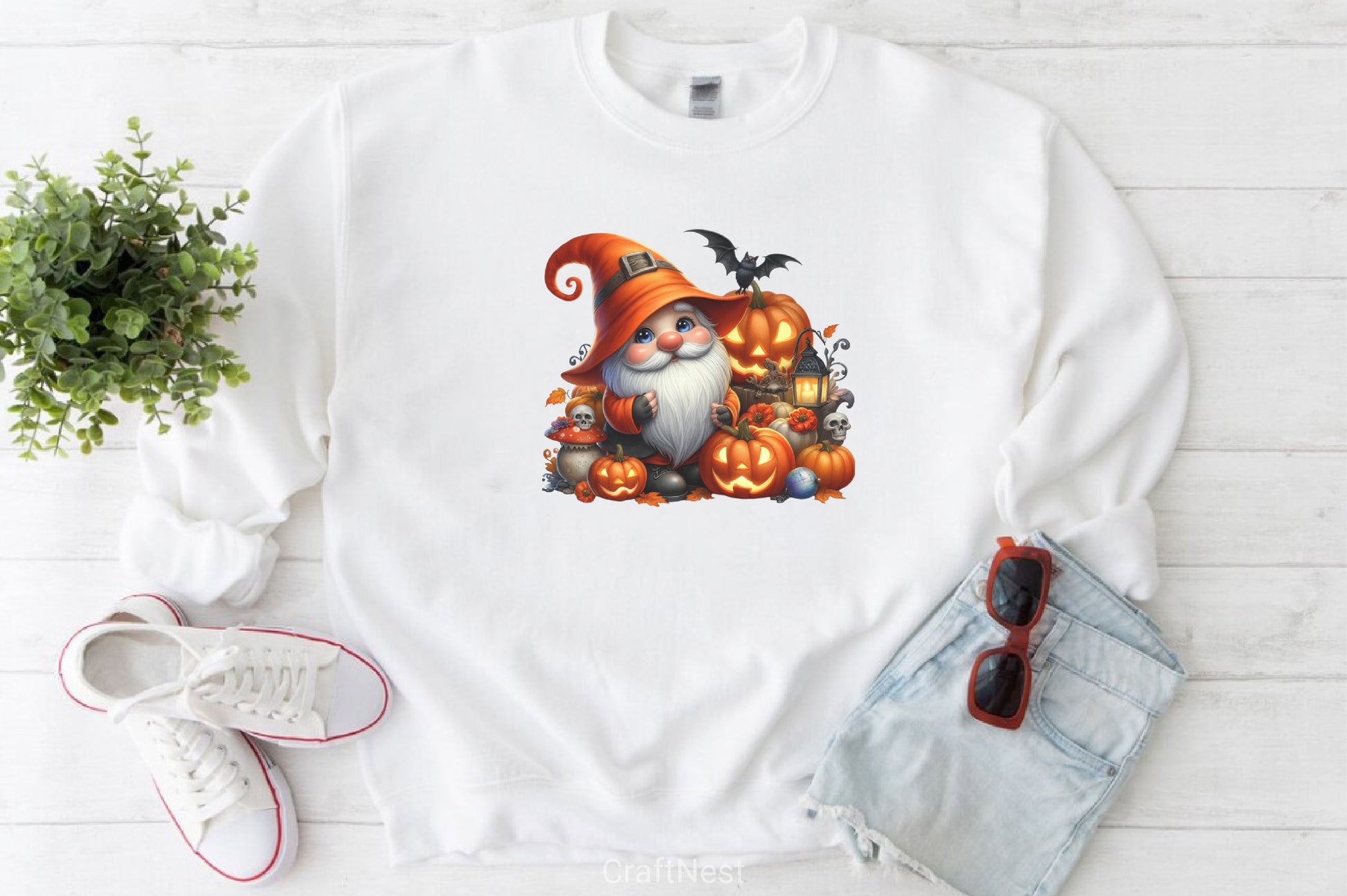 Cute Halloween Gnomes Clipart Bundle - CraftNest - Digital Crafting and Art