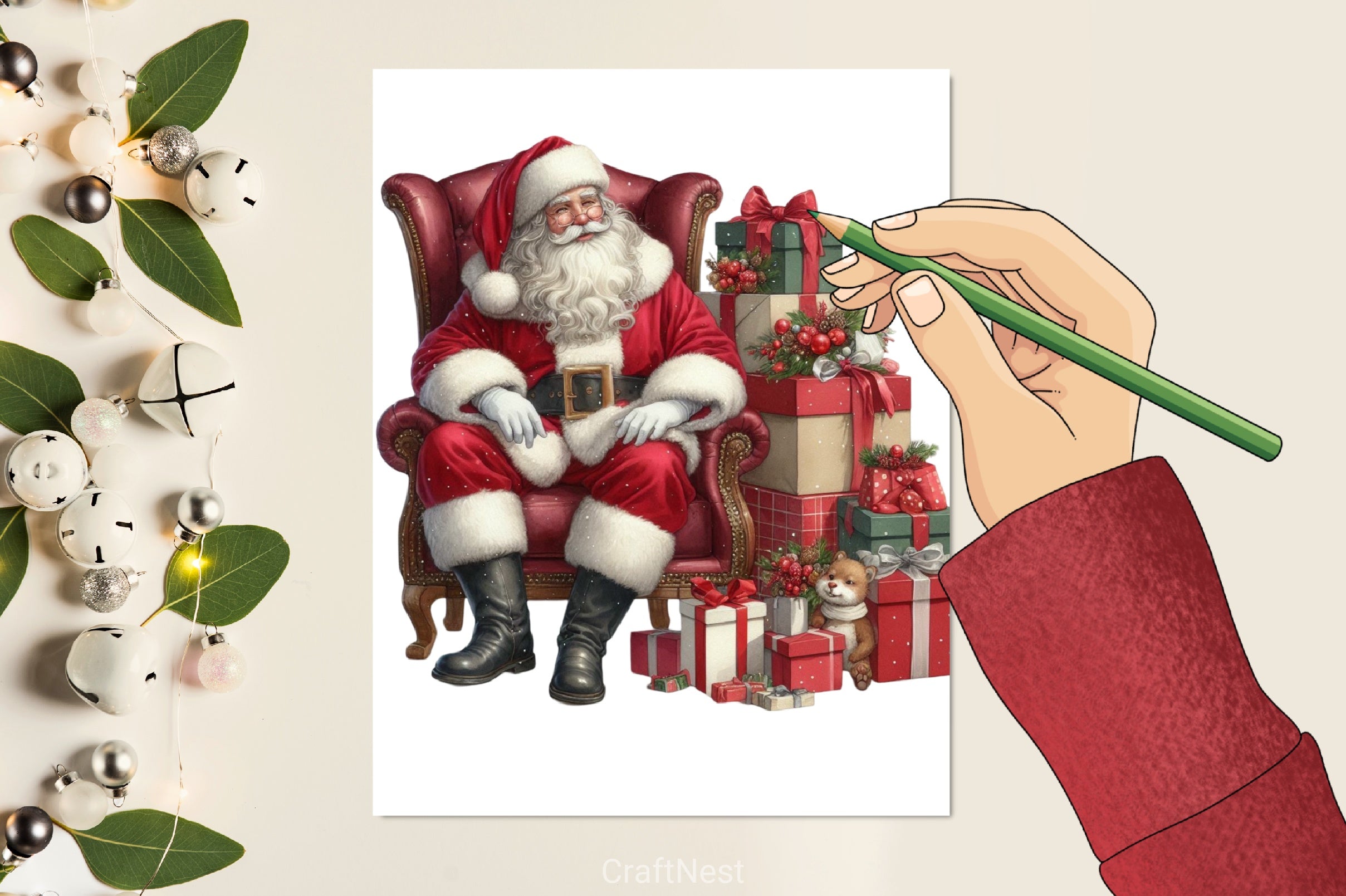 Santa Claus Gifts Clipart Bundle - CraftNest - Digital Crafting and Art