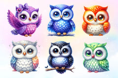 Bright Owl Clipart Bundle 5 - CraftNest - Digital Crafting and Art