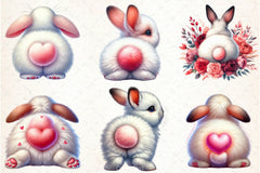 Valentine Bunny Butt Clipart Bundle - CraftNest - Digital Crafting and Art