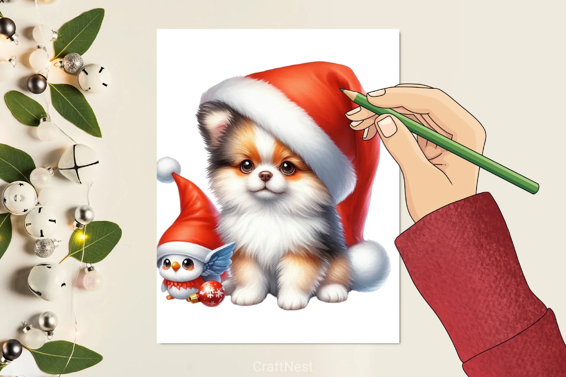 Cute Dog Santa Hat Clipart Bundle - CraftNest - Digital Crafting and Art