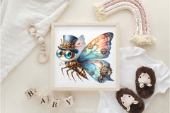 Steampunk Butterfly Clipart Bundle - CraftNest - Digital Crafting and Art