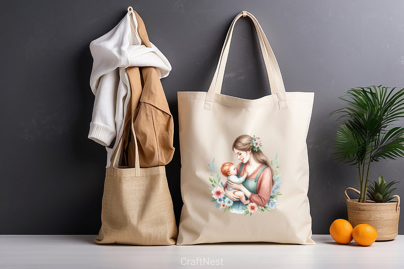 Mom & Baby Clipart Bundle 3 - CraftNest - Digital Crafting and Art