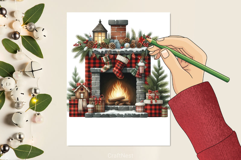 Buffalo Plaid Christmas Clipart Bundle - CraftNest - Digital Crafting and Art