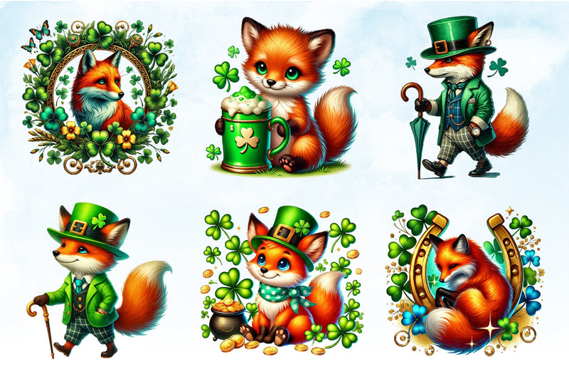 Fox St. Patrick's Day Clipart Bundle - CraftNest - Digital Crafting and Art