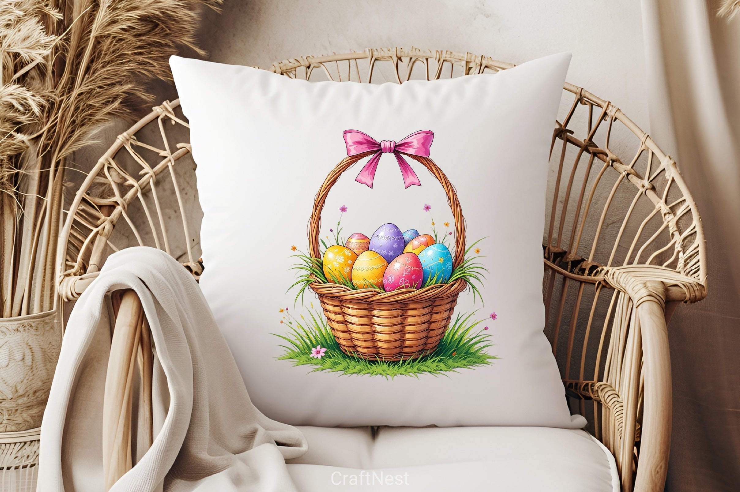 Colorful Easter Basket Clipart Bundle - CraftNest - Digital Crafting and Art