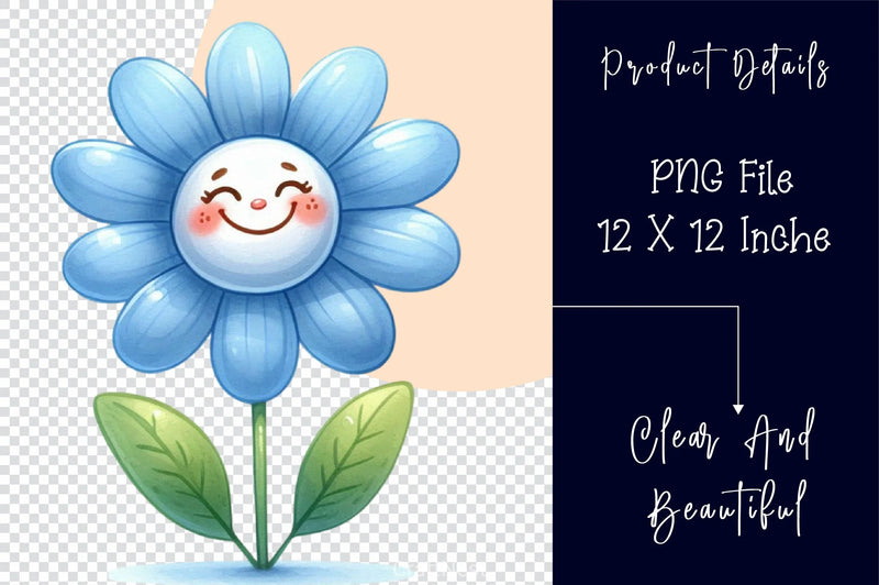 Cute Daisy Cute Flowers Clipart Bundle - CraftNest - Digital Crafting and Art