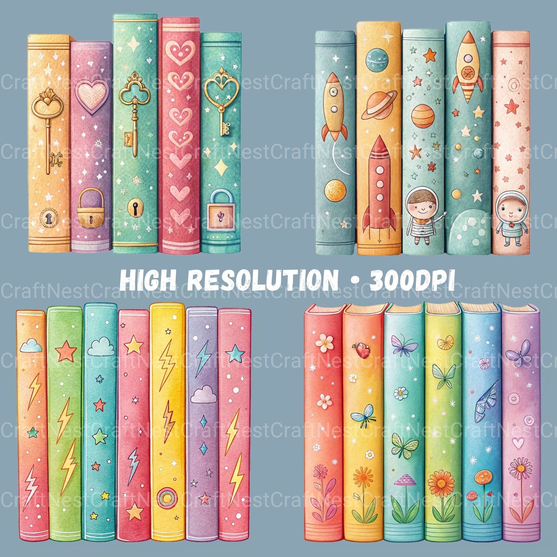 Kids Book Borders Clipart Bundle - CraftNest - Digital Crafting and Art