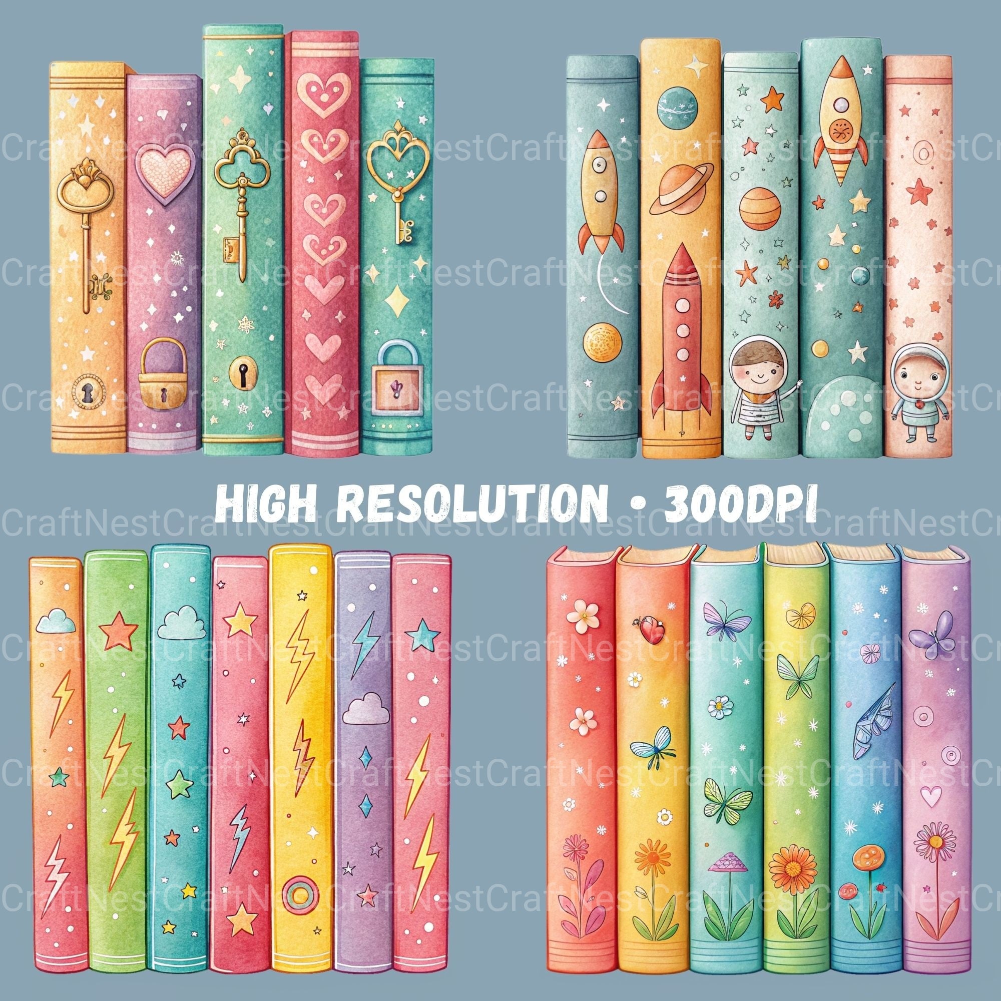 Kids Book Borders Clipart Bundle - CraftNest - Digital Crafting and Art