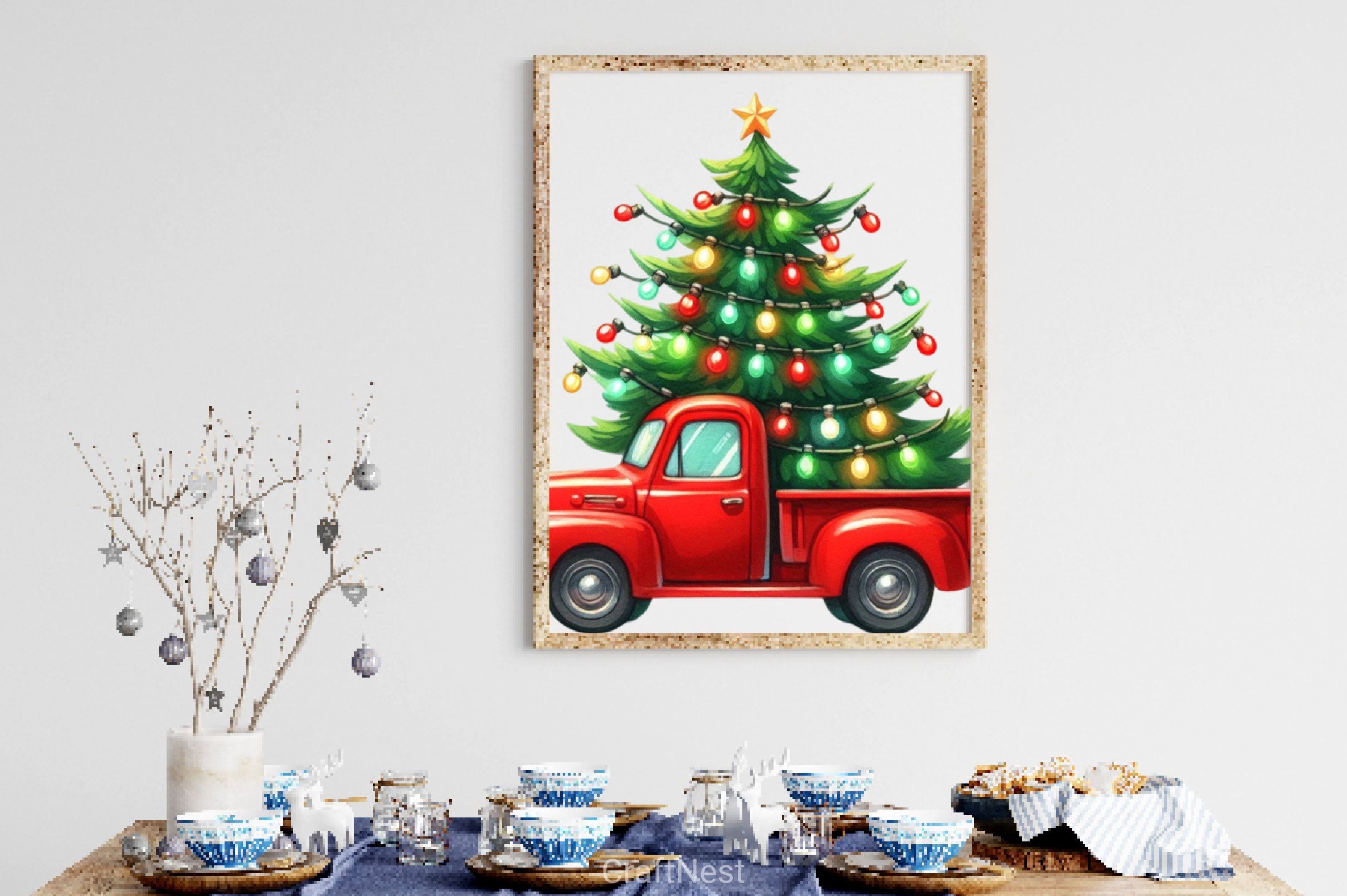 Christmas Truck Clipart Bundle 2 - CraftNest - Digital Crafting and Art