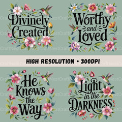 Bible Quotes Hummingbird Clipart Bundle - CraftNest - Digital Crafting and Art