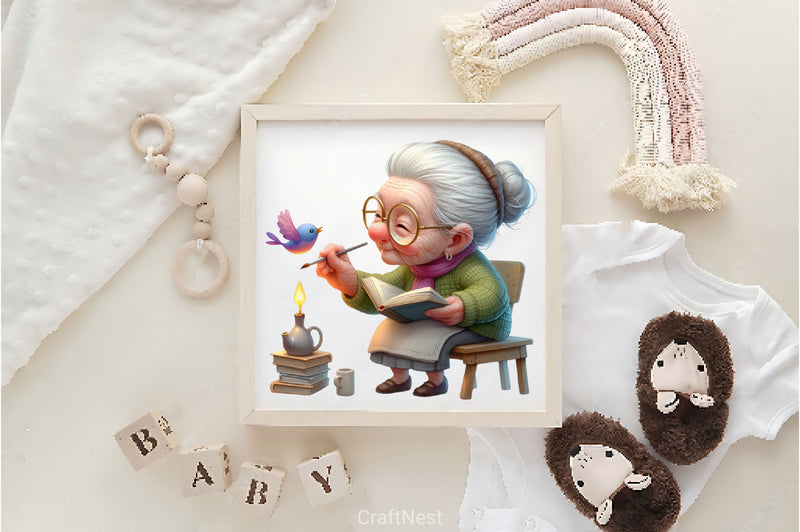 Funny Old Ladies Clipart Bundle 2 - CraftNest - Digital Crafting and Art