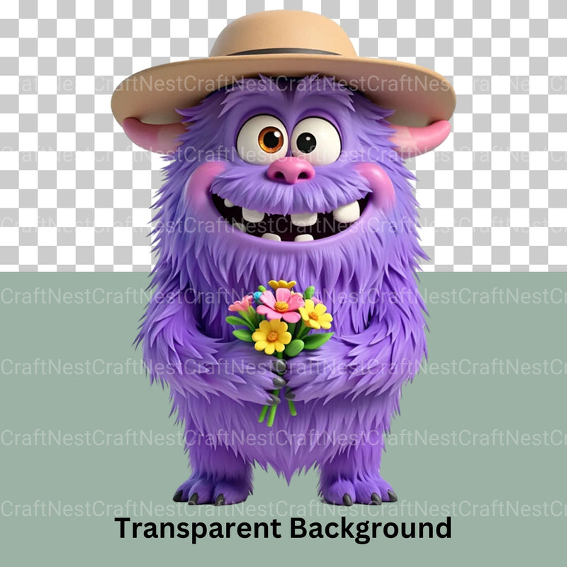 3D Monster Love Clipart Bundle - CraftNest - Digital Crafting and Art