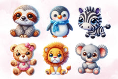 Crochet Animals Clipart Bundle - CraftNest - Digital Crafting and Art