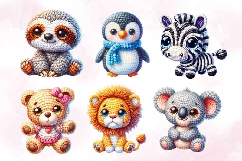 Crochet Animals Clipart Bundle - CraftNest - Digital Crafting and Art