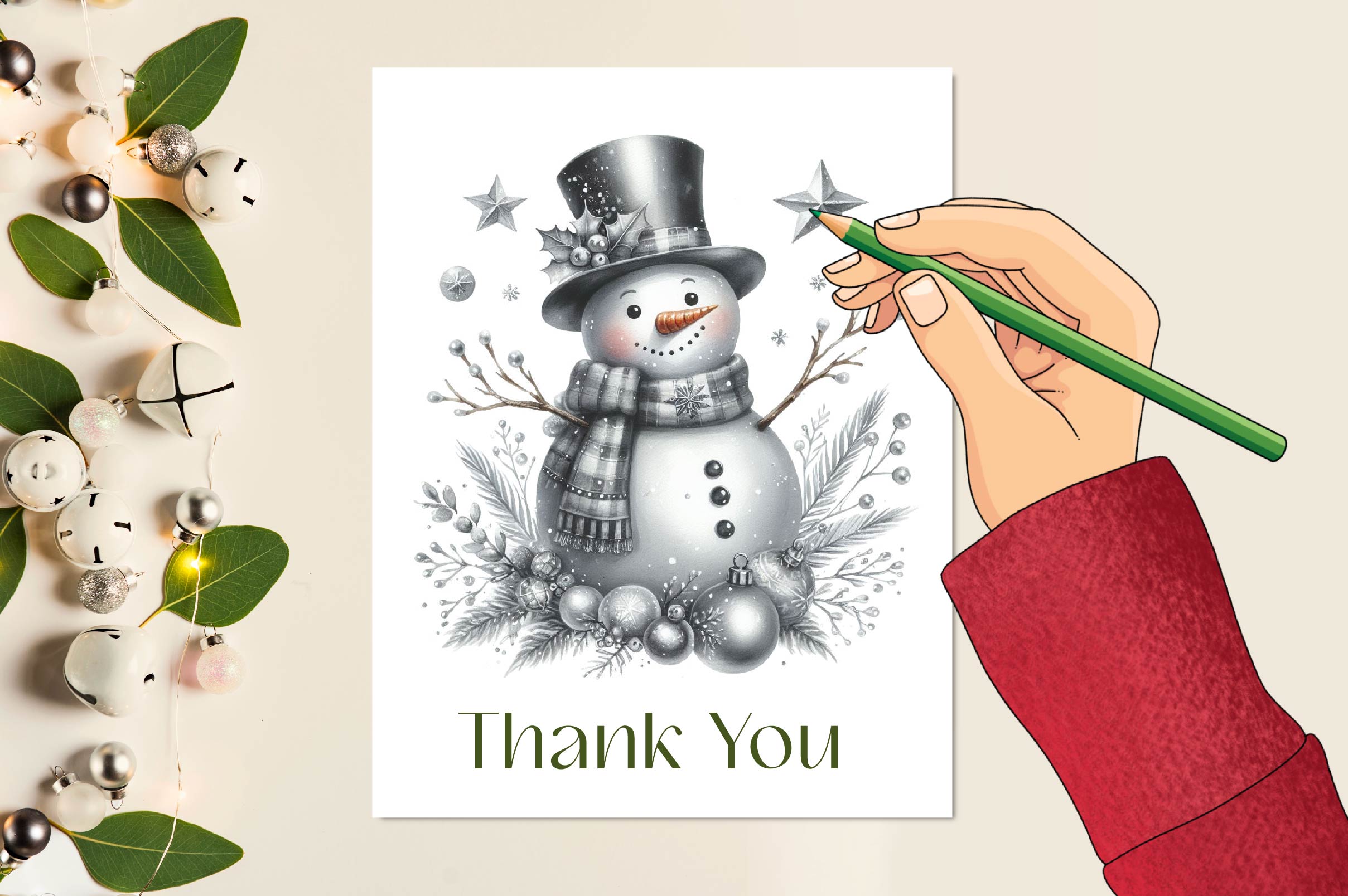 Silver Christmas Snowman Clipart Bundle 1 - CraftNest - Digital Crafting and Art
