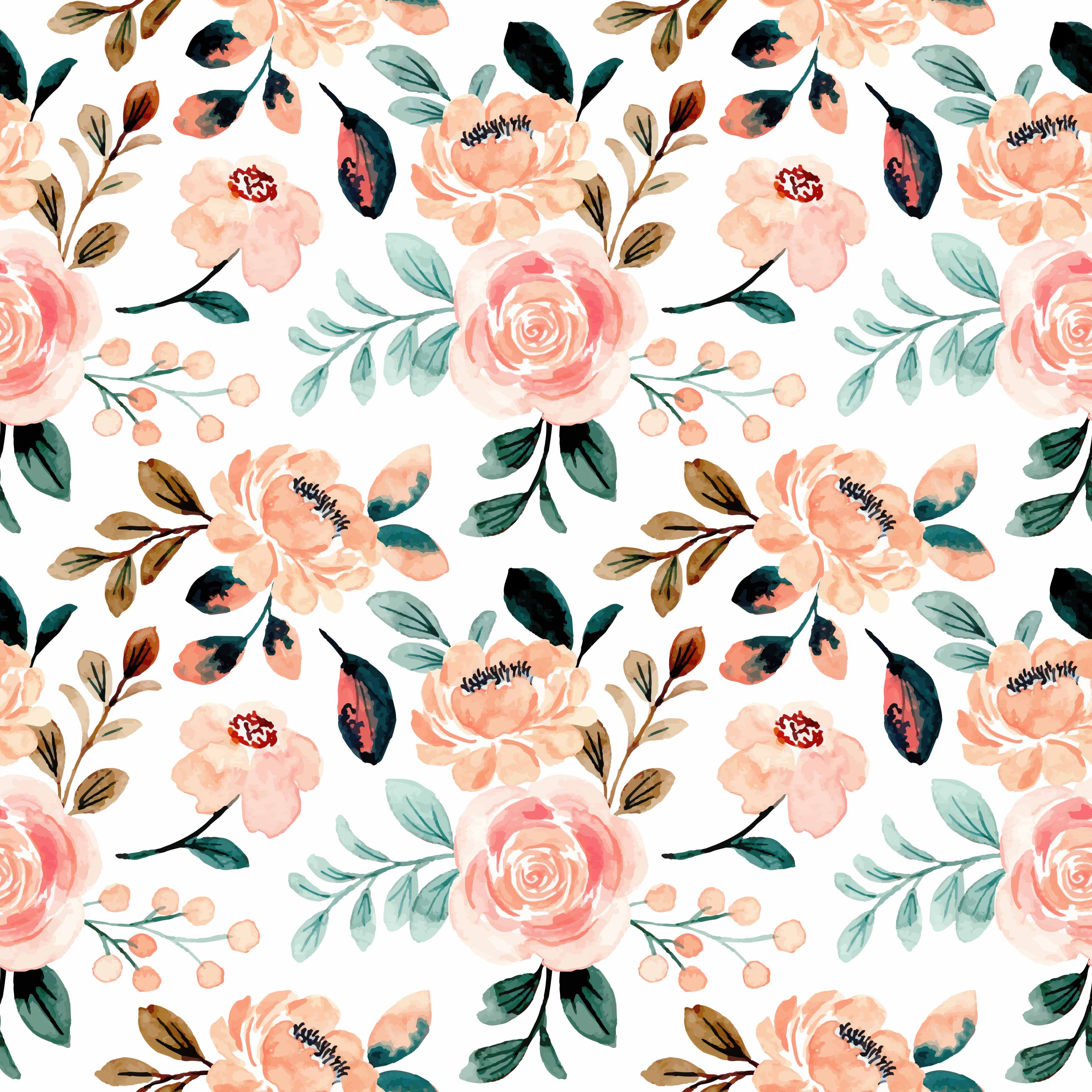 Spring Flower Seamless Digital Paper - CraftNest - Digital Crafting and Art