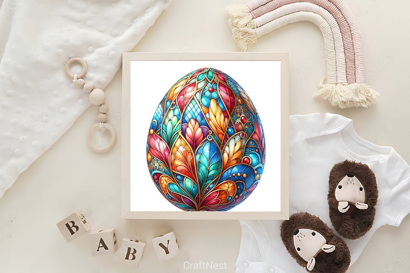 Stained Glass Egg Clipart Bundle - CraftNest - Digital Crafting and Art