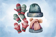 Winter Cute Set Of Mittens Clipart Bundle - CraftNest - Digital Crafting and Art