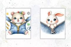 Cute Zipper Animal Clipart Bundle - CraftNest - Digital Crafting and Art