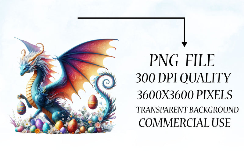Easter Fantasy Dragon Clipart Bundle - CraftNest - Digital Crafting and Art