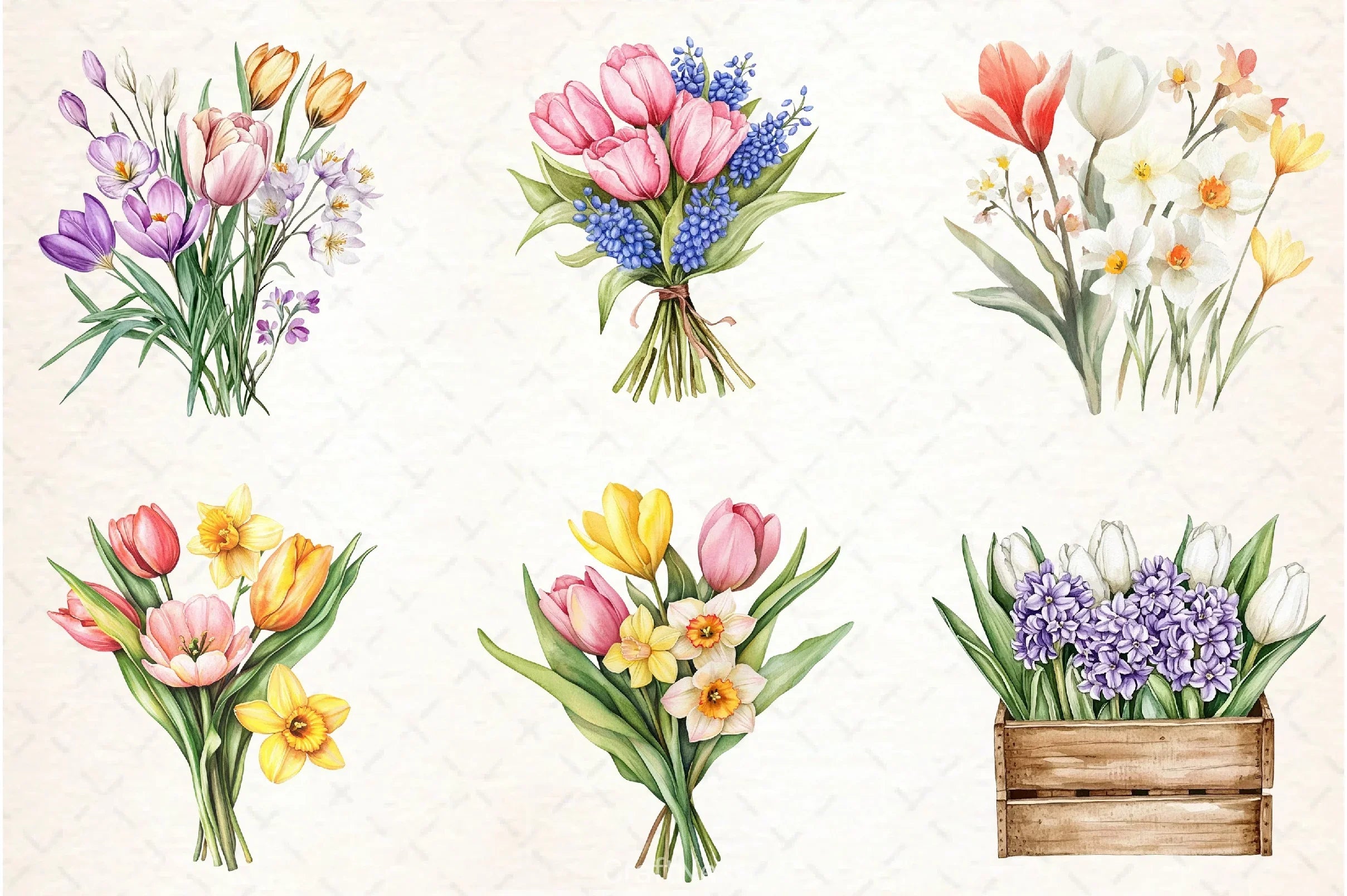 Spring Flowers Clipart Bundle 7 - CraftNest - Digital Crafting and Art