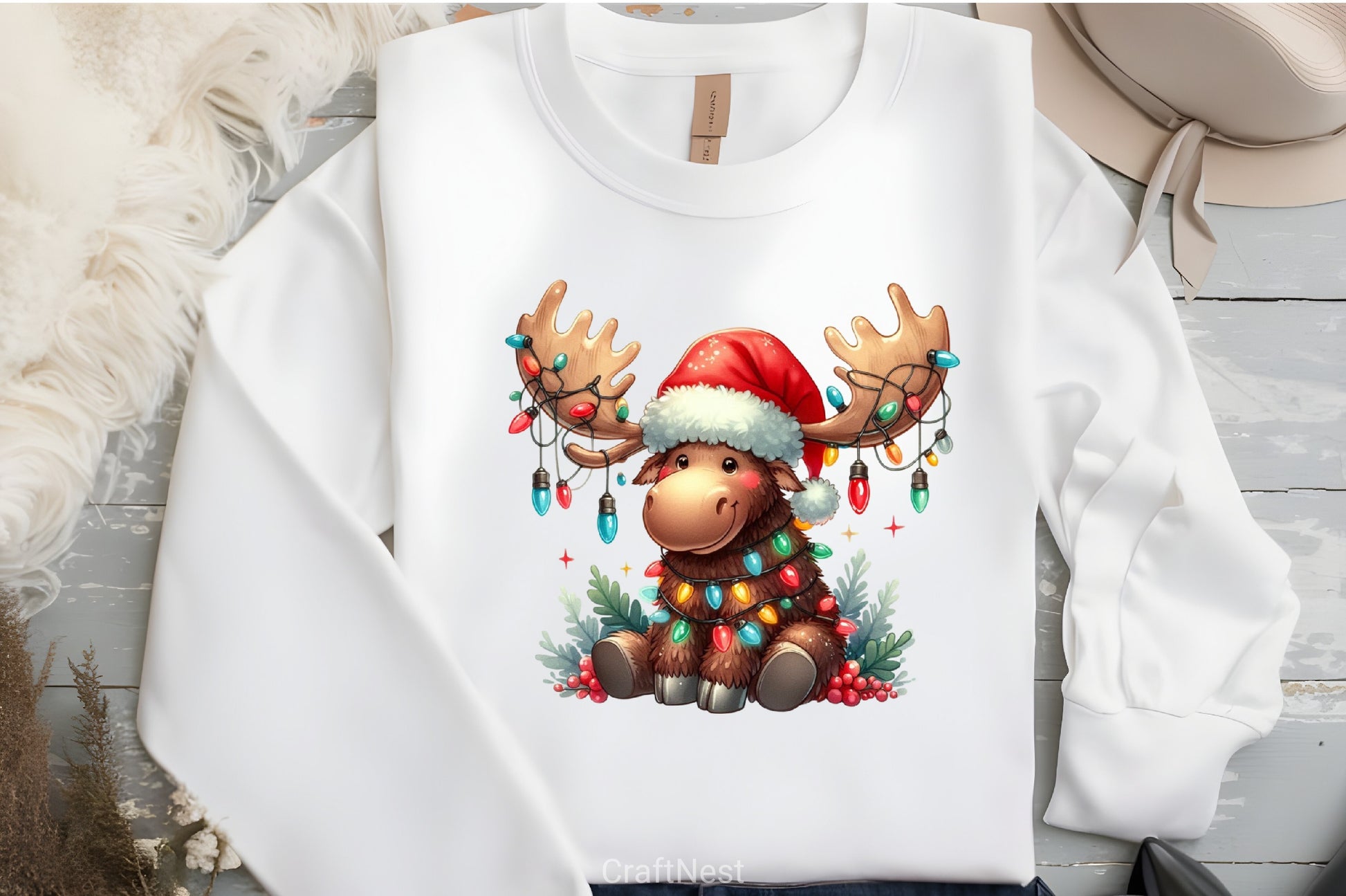 Christmas Moose Clipart Bundle - CraftNest - Digital Crafting and Art