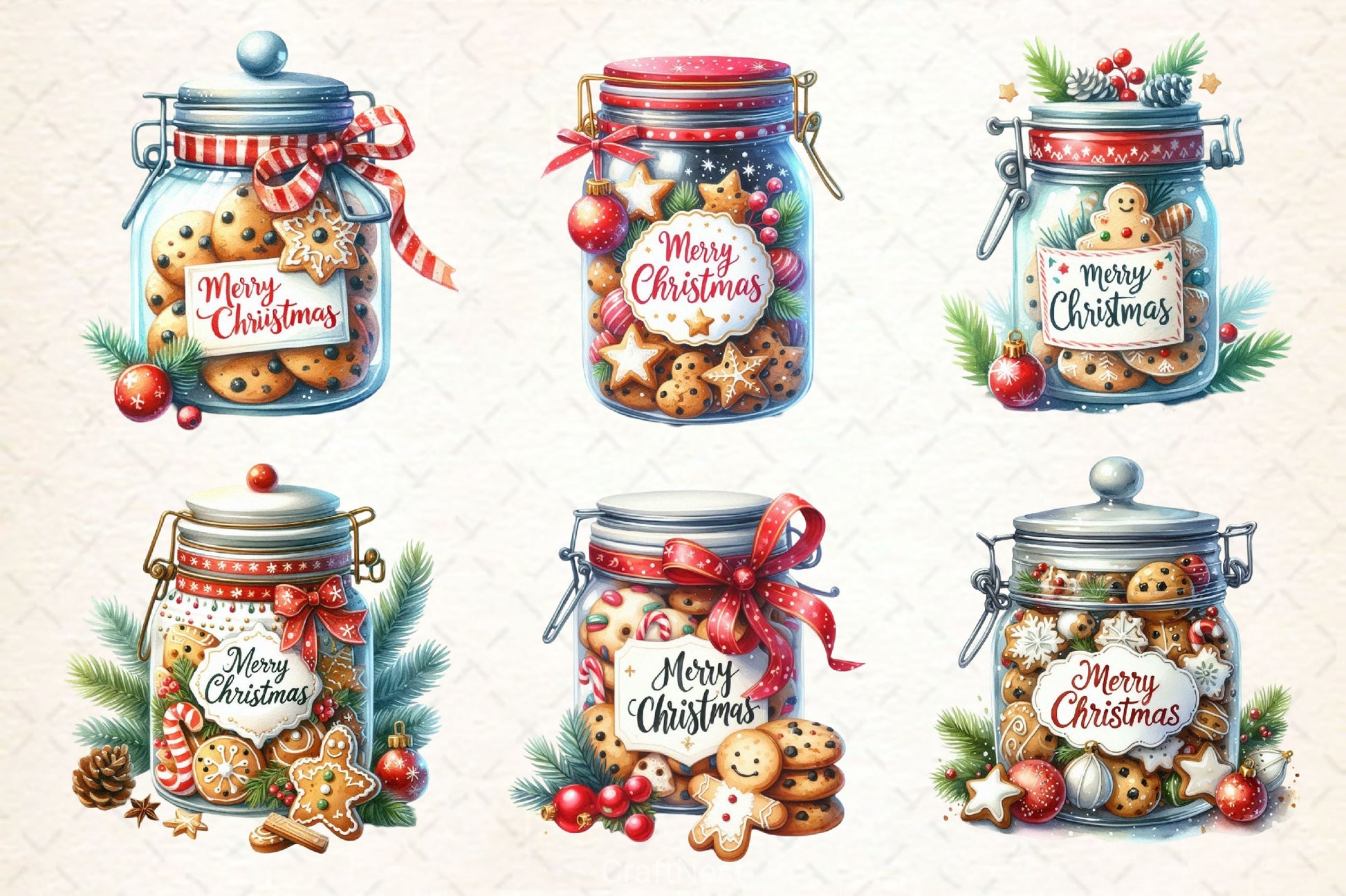 Christmas Cookie Jar Clipart Bundle 4 - CraftNest - Digital Crafting and Art