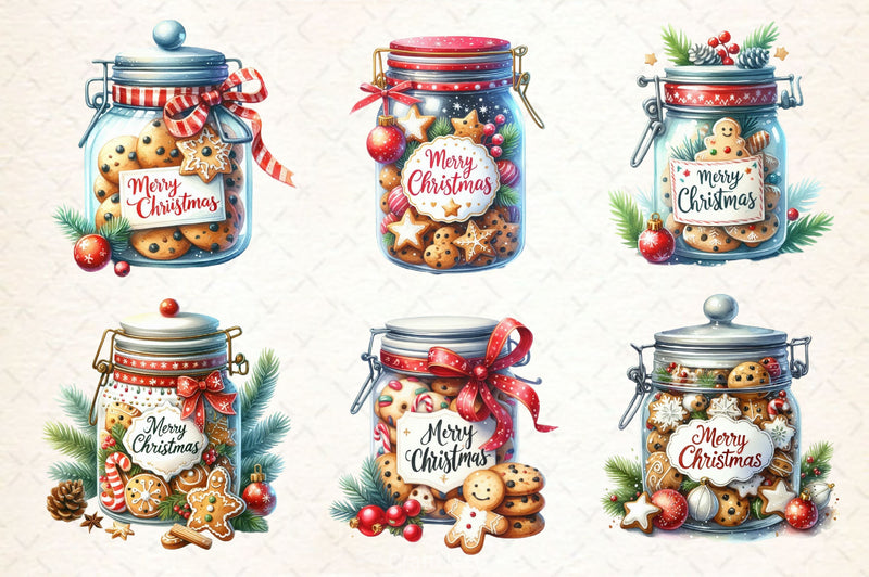 Christmas Cookie Jar Clipart Bundle 4 - CraftNest - Digital Crafting and Art