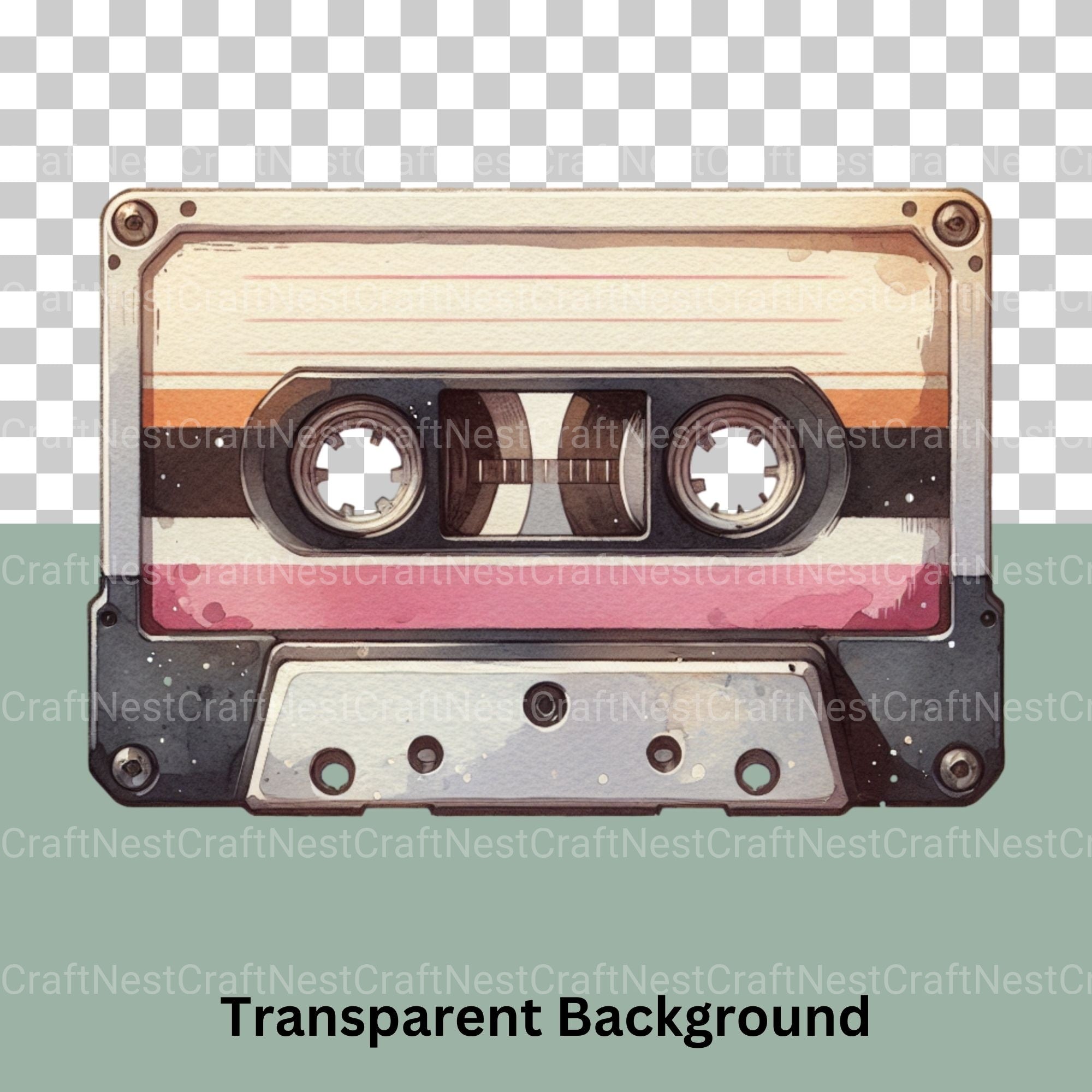 Vintage Cassette Tapes Clipart Bundle - CraftNest - Digital Crafting and Art