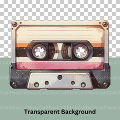 Vintage Cassette Tapes Clipart Bundle - CraftNest - Digital Crafting and Art