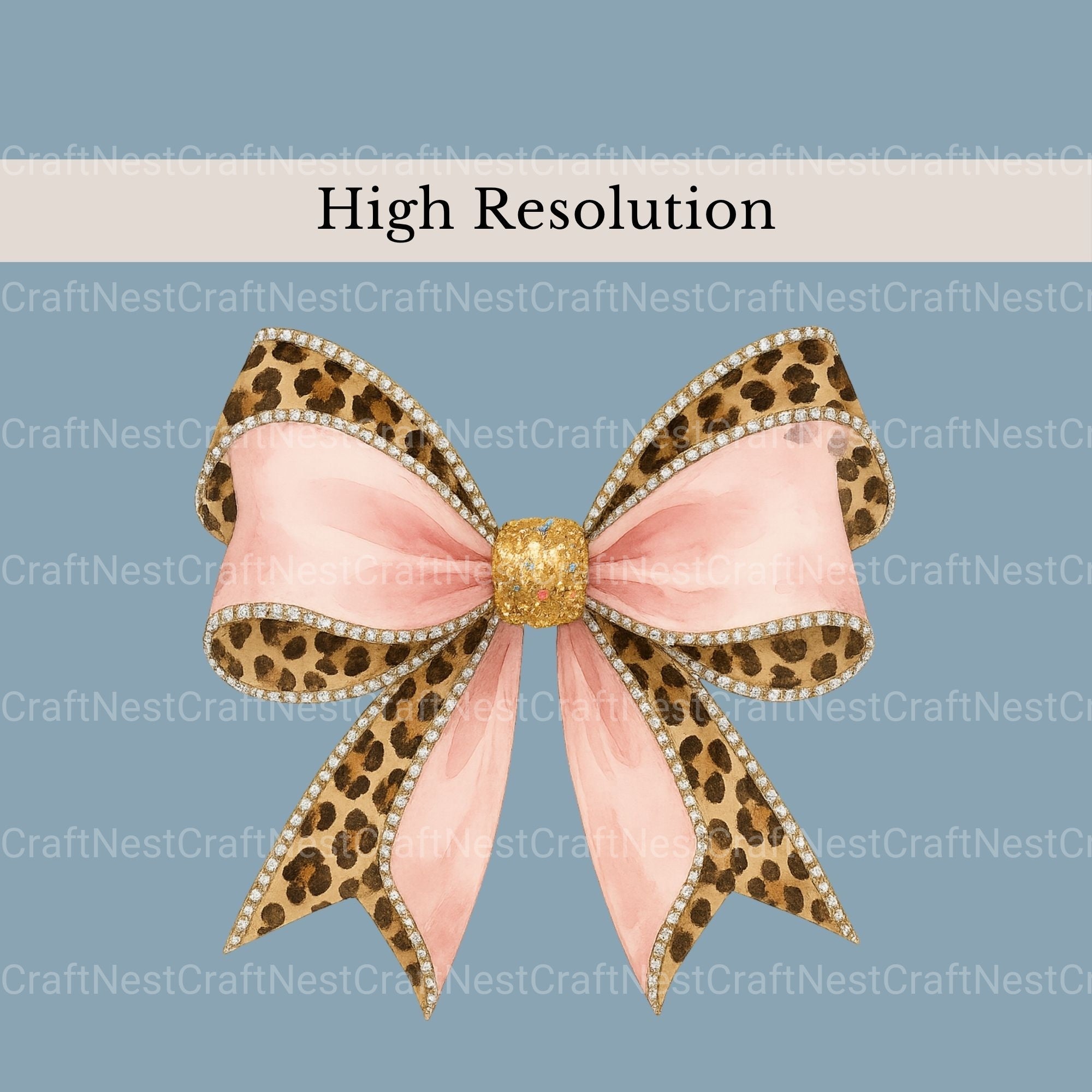 Coquette Cheetah Bows Clipart Bundle - CraftNest - Digital Crafting and Art