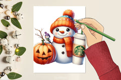 Christmas Snowman Clipart Bundle 16 - CraftNest - Digital Crafting and Art
