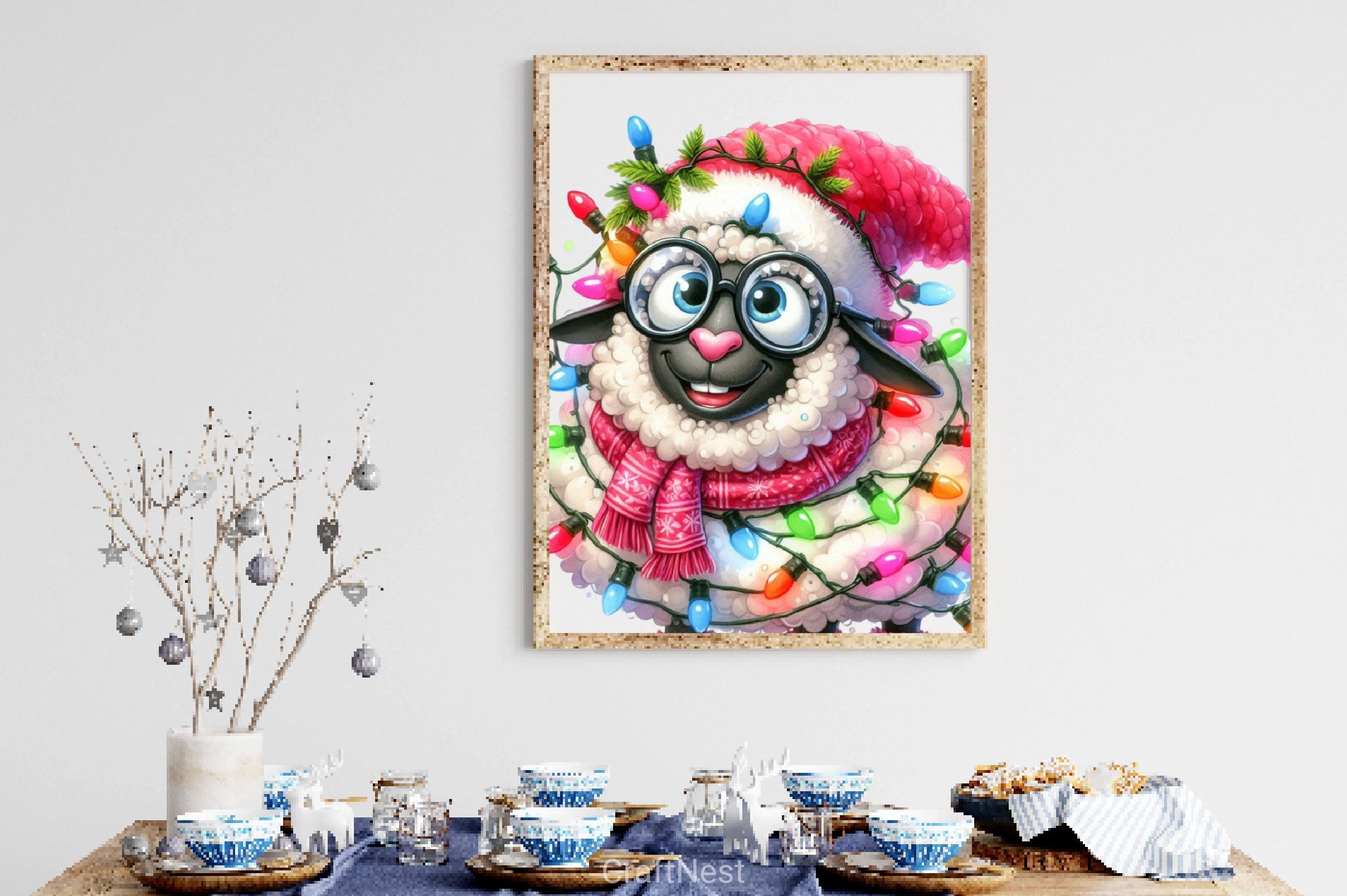 Christmas Funny Sheep Clipart Bundle 2 - CraftNest - Digital Crafting and Art