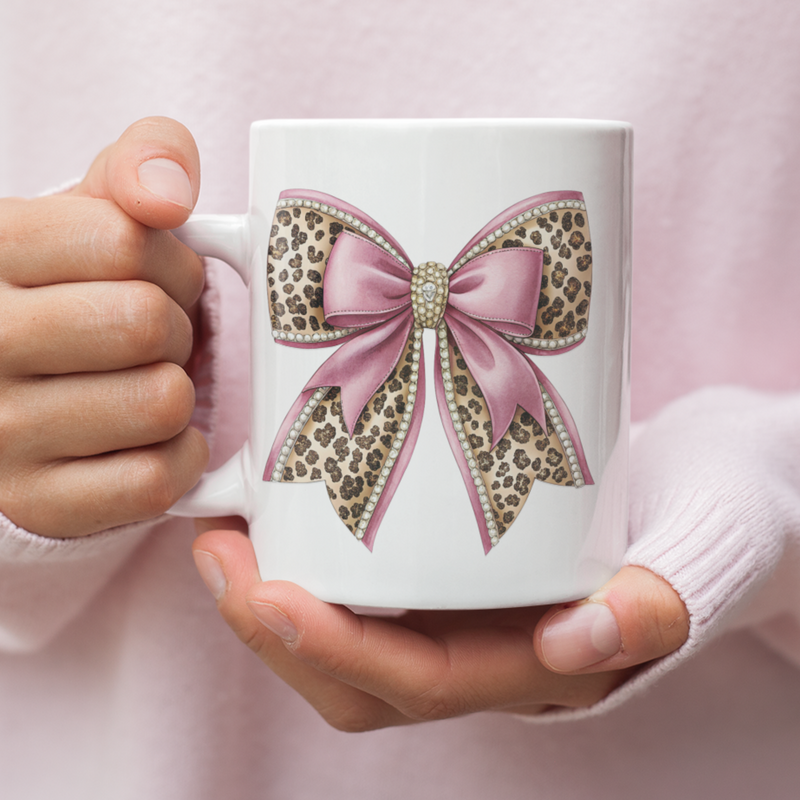 Pink Cheetah Spots Bow Clipart Bundle - CraftNest - Digital Crafting and Art