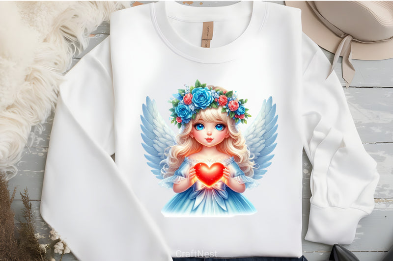 Valentine Fairy Girl Clipart Bundle 6 - CraftNest - Digital Crafting and Art