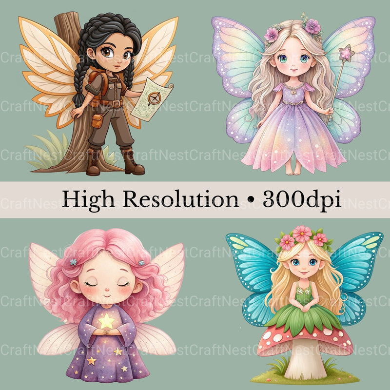 Fairies Clipart Bundle - CraftNest - Digital Crafting and Art