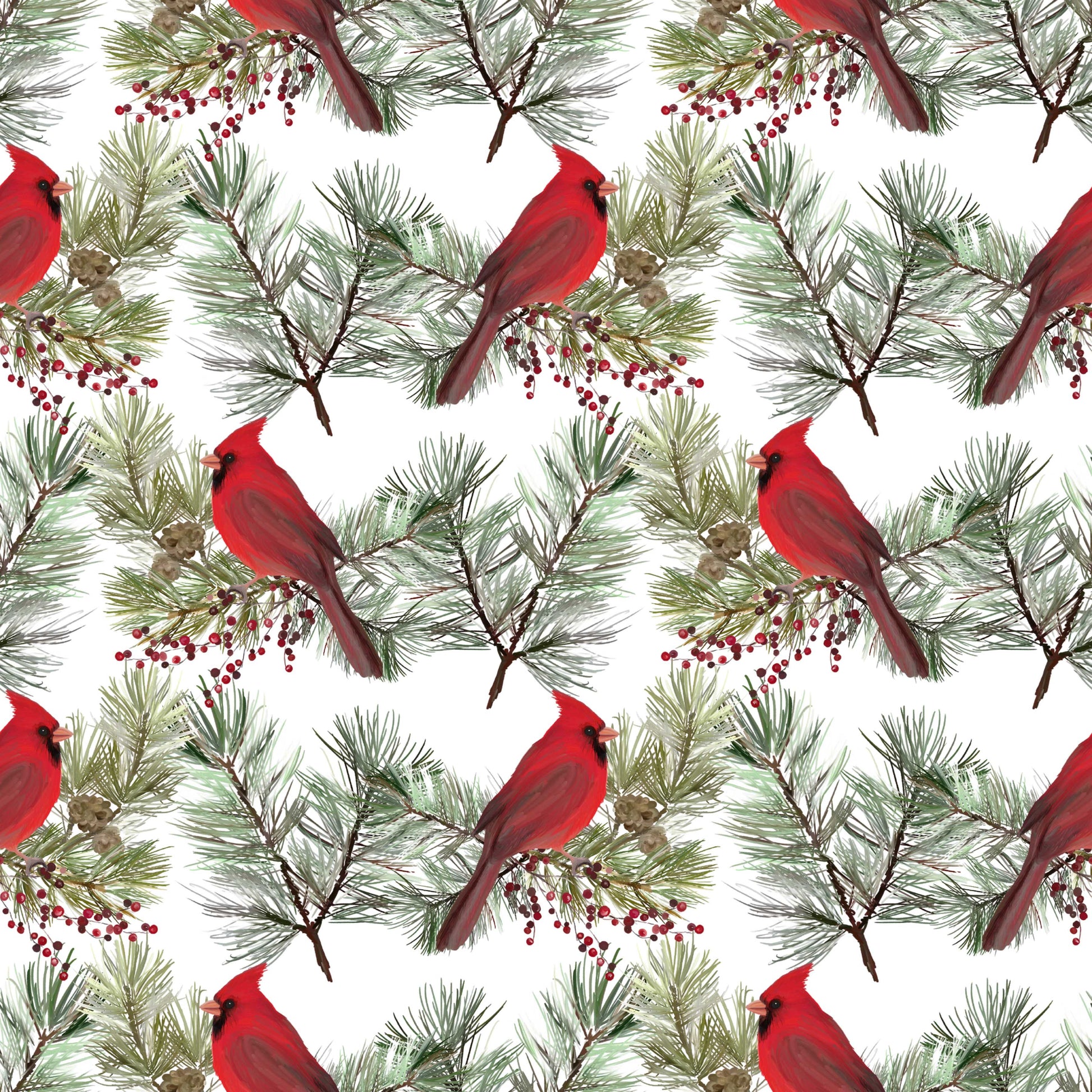 Cardinal Seamless Digital Paper - CraftNest - Digital Crafting and Art