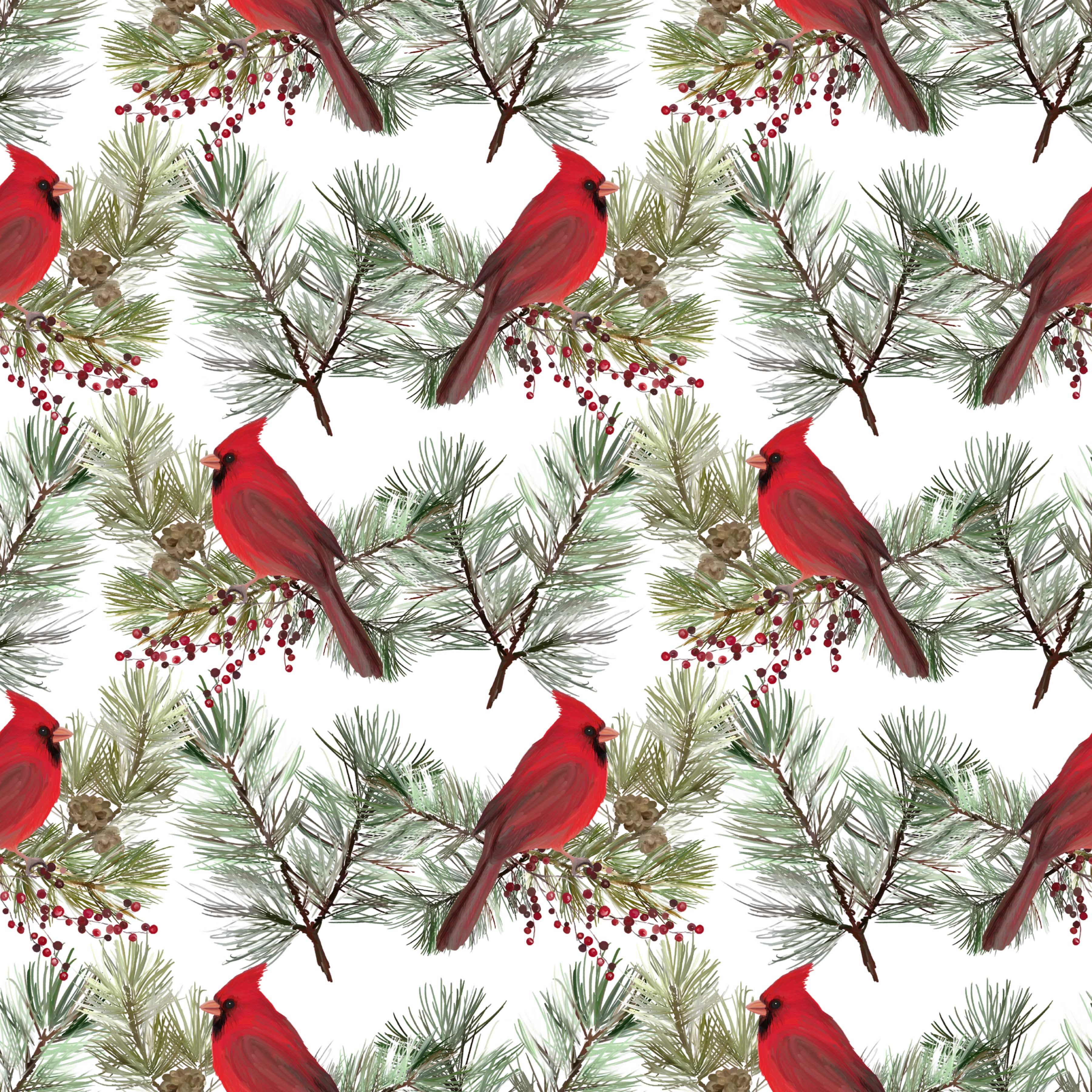 Cardinal Seamless Digital Paper - CraftNest - Digital Crafting and Art