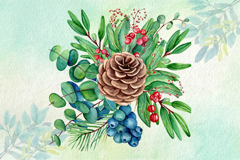 Poinsettia Leaves Clipart Bundle - CraftNest - Digital Crafting and Art