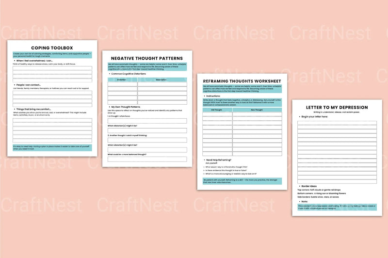Depression Recovery Workbook for Healing and Growth - CraftNest - Digital Crafting and Art