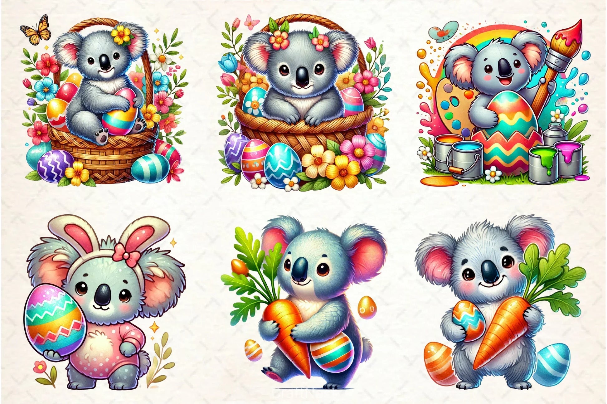 Koala Easter Clipart Bundle - CraftNest - Digital Crafting and Art