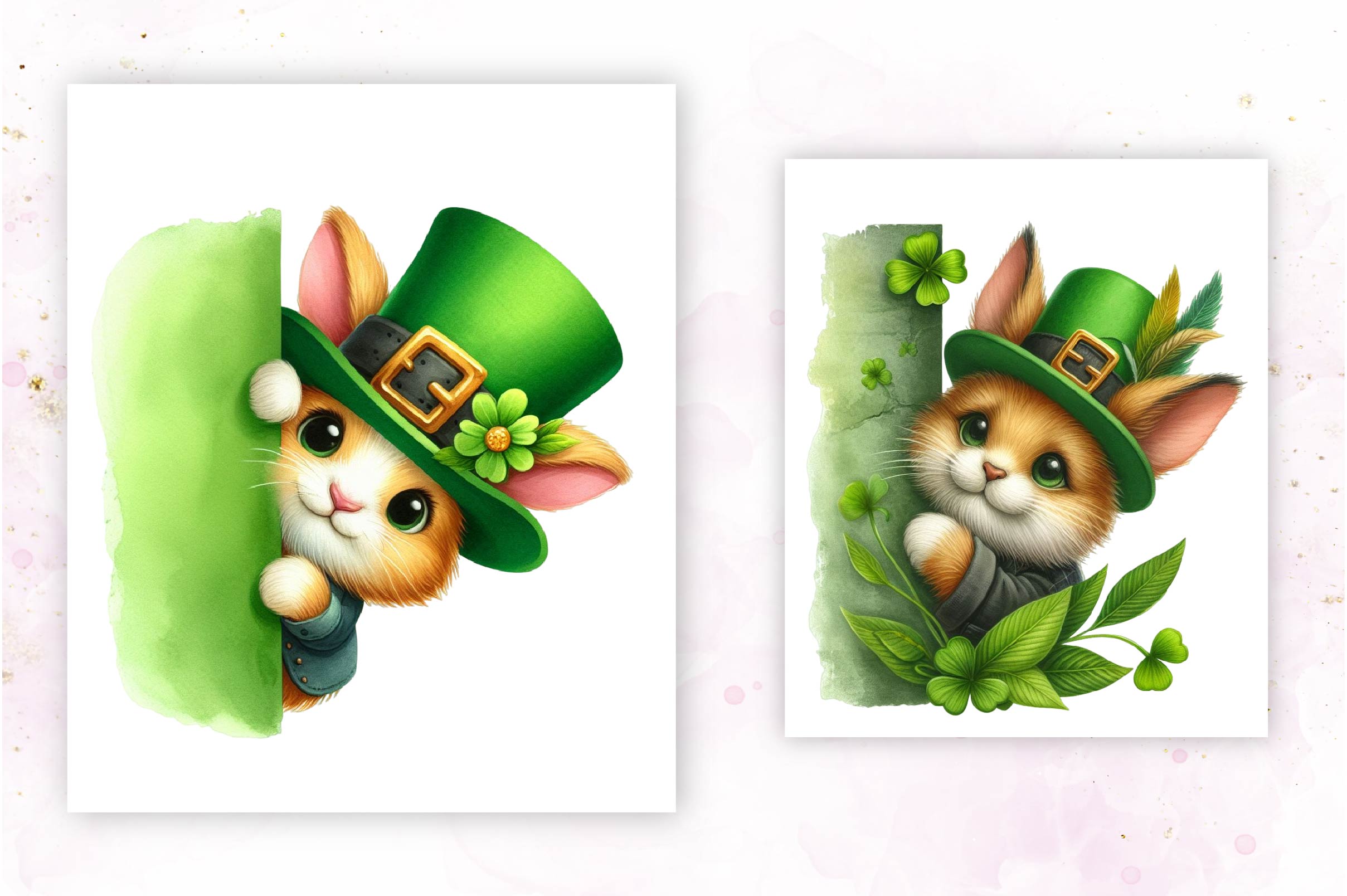 St Patrick's Peeking Around Corner Clipart Bundle - CraftNest - Digital Crafting and Art