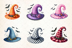 Gingham Witch Hat Halloween Clipart Bundle - CraftNest - Digital Crafting and Art