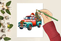 Christmas Truck Clipart Bundle 8 - CraftNest - Digital Crafting and Art