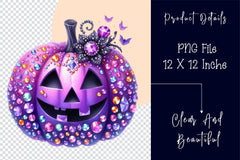 Rhinestone Pumpkin Halloween Clipart Bundle - CraftNest - Digital Crafting and Art